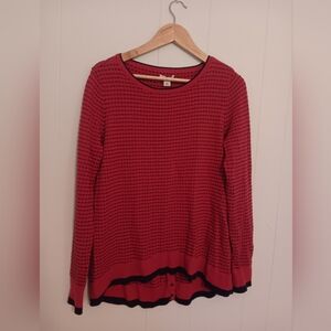 Caslon large red polka dot sweater